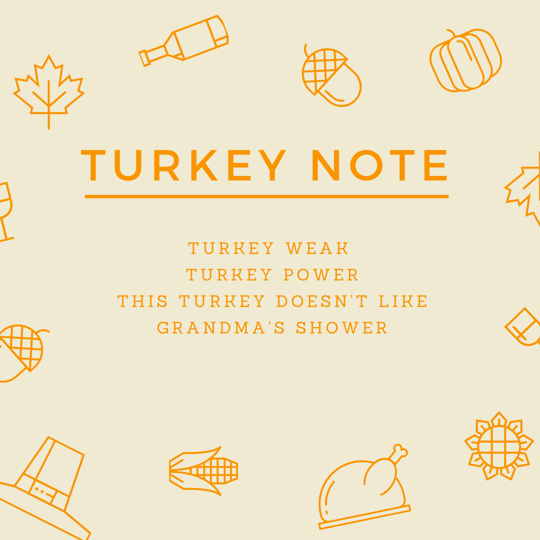 This Turkey Doesn’t Like Grandma’s Shower